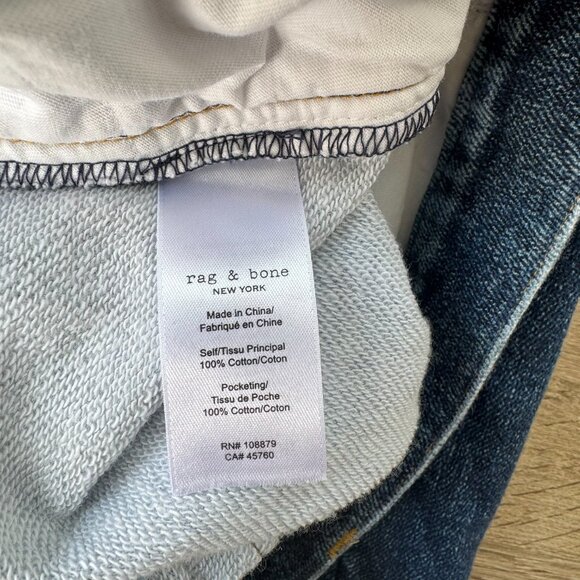 Rag & Bone Miramar Sofie Wide Leg Pant Sweatpant Jeans in Kimber Blue 28 - Picture 7 of 10